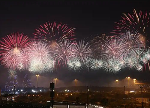 延长县焰火晚会